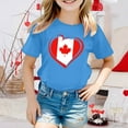 thumbnail image 2 of MEZZALL T-Shirt à Manches Courtes pour Filles, Col Rond, Coupe Décontractée, Basique, Bleu Ciel, 8-9 Ans, 2 of 4