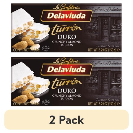 (2 pack) De la Viuda Crunchy Almond Turron, 5.25 oz