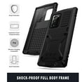 thumbnail image 4 of Dteck Full Protective Shockproof Case For Samsung Galaxy Note 20 Ultra (6.9 inches),Hybrid Rubber Metal Kickstand Tempered Glass Screen Protector Note 20 Ultra 5G Hard Cover,Black, 4 of 7