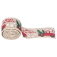 thumbnail image 2 of DIY Wrapping Ribbon, Christmas Wired Edge Ribbons 2 Colors  For Christmas Decoration Linen,Gray, 2 of 8