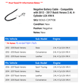 thumbnail image 2 of Negative Battery Cable - Compatible with 2012 - 2017 Buick Verano 2.4L 4-Cylinder LEA VIN K 2013 2014 2015 2016, 2 of 2