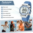 thumbnail image 5 of Women Pedometer Watch-Step Tracker Watch with Calories Counter-Non Bluetooth Pedometer Watches-LCD Large Numbers-30M Waterproof Watch-Sport Pedometer Watch Step Counter for Walking, 5 of 7