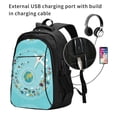 Tebeau Travelling on Airplane Print Travel Laptop Backpack Waterproof