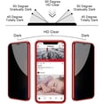thumbnail image 5 of KOMI 360° Full Body Case Compatible with iPhone 16 Plus Clear Case with Lock and Screen Protector Camera Protector Clear Double Sided Glass Magnetic Aluminium Alloy Bumper Case, Red, 5 of 5
