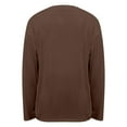 thumbnail image 6 of Telankuip Womens Long Sleeve Oversized T Shirts Basic Solid Color Crewneck Workout Tee Tops 2025 Fall Winter Loose Fit Casual Stylish Workout Clothes Brown XXXL, 6 of 6