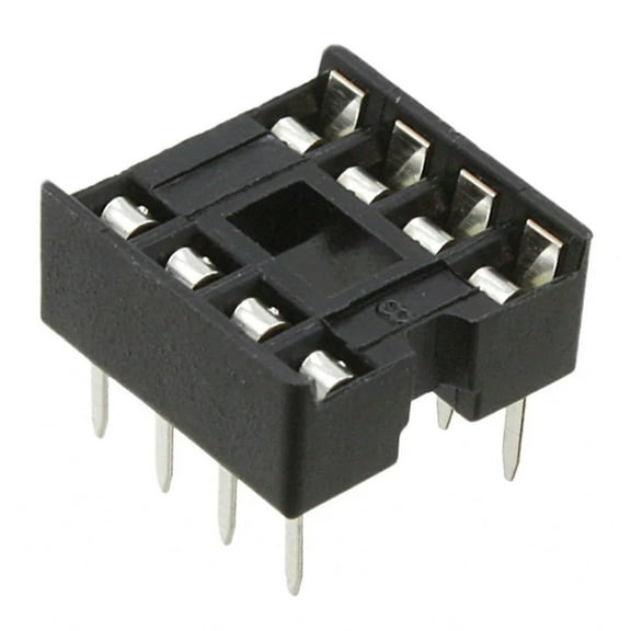 Pack of 5 ED08DT Connector 8 Position Dip Row Spacing Socket Tin Through Hole :RoHS, Tube