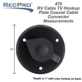 thumbnail image 6 of RecPro RV Cable TV Plate | Coaxial Cable Connector | White, 1 Outlet, 6 of 6