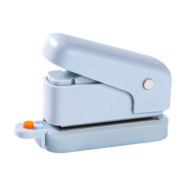 Btomtd 6 Hole One Handed Hole Puncher for Students Mini Portable Paper Punch with Guide Ruler for A4 A5 B5 Loose Leaf Office School