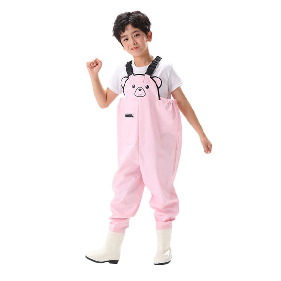 Boys Romper & Jumpsuit for Everyday Outdoor Wear - Product Category Boys Romper&Jumpsuit Youth Water Proof Waders with Boots for Fishing Activities