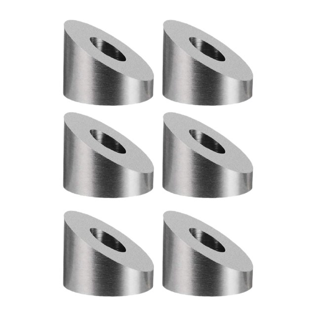 Almencla 6 Pcs Rondelle d'Angle Robuste 1/4 Pouce pour Bricolage Balustrade Escalier Poteau en Aluminium