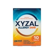 Xyzal Allergy Relief 24-Hour Antihistamine Tablets, Original Prescription Strength, 5 mg, 10 Count