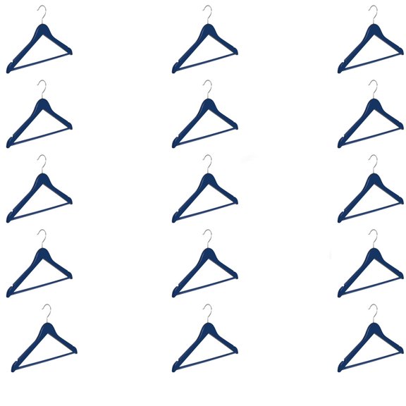 Abs Plastic Clothes/Suit Hangers, Perfect for Dresses, Blouses and Pants, Shirts, Ties, Scarves and Sweaters ,coat Set of 15 - Navy
