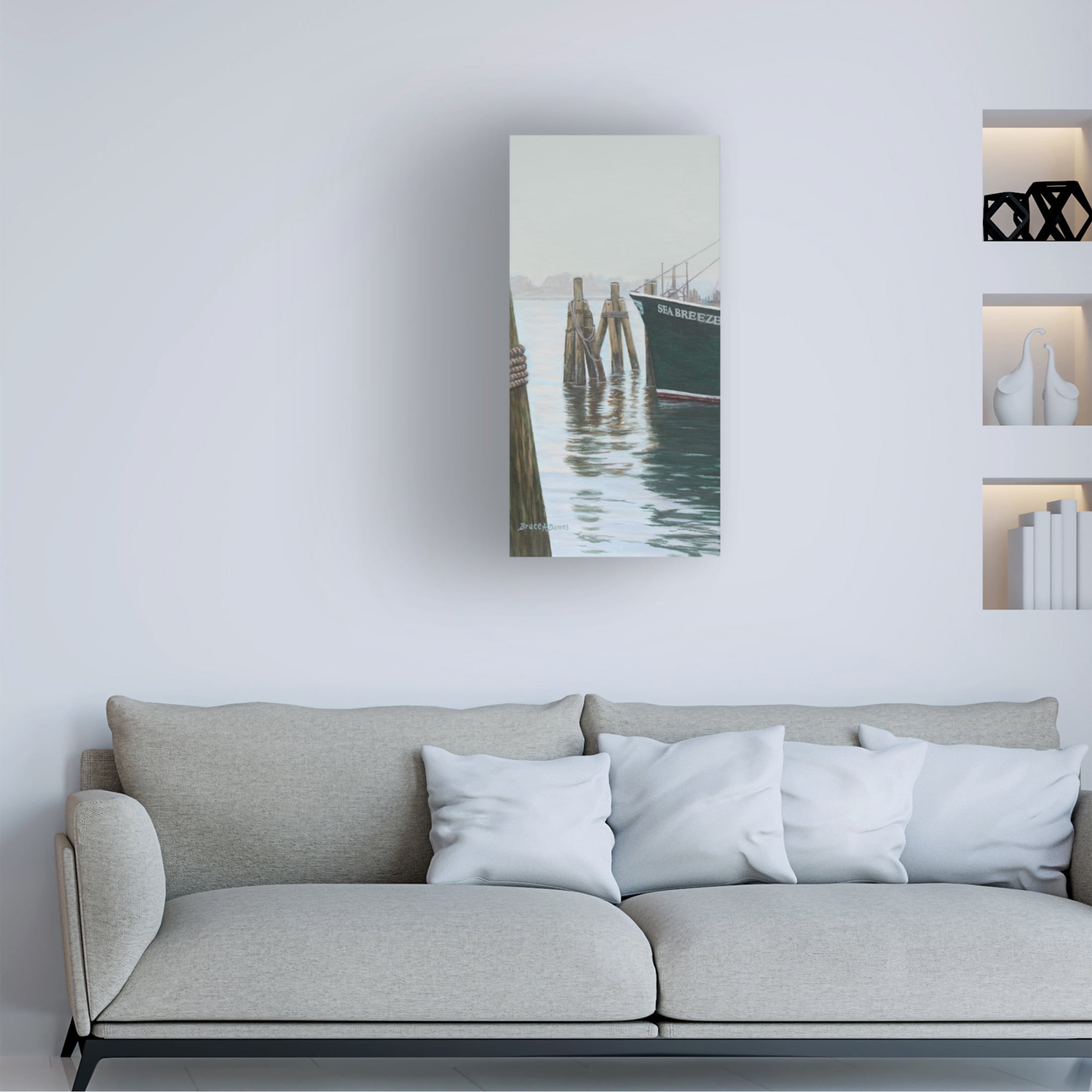 Canvas Wall Art - Bruce Dumas 'Sea Breeze' Wall Art for Living Room, Bedroom, or Office Décor by Trademark Fine Art - 10 x 19 Inches