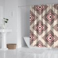 thumbnail image 3 of Boho Aesthetic Tribal Shower Curtain 72x84 Inches Quick-Dry Polyester Curtain with Plastic Hooks Earthy Rustic Style, 3 of 5