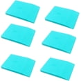 thumbnail image 1 of DGAGA 6 Pieces Mini Squeegees, Self Adhesive Screen Stencil Printing Tools Squeegee Turquoise Silicone for Applying Mesh Transfer Ink or Chalk Paste Scraper, 1 of 6