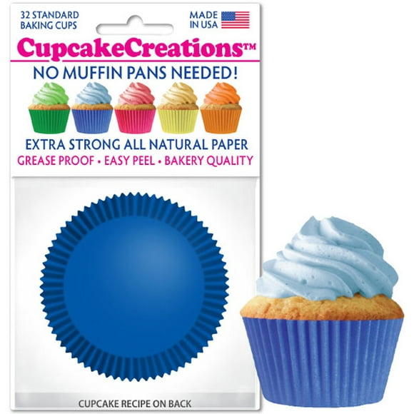 Doublure Cupcake Bleue - Paquet de 32