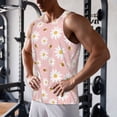 thumbnail image 5 of Lsque Daisy And Bee Pattern Mens Tank Tops Muscle Athletic Quick Dry Sleeveless Workout Fitness T Shirts Beach Tank Top, Loose-fit Sleeveless Shirt for Men-Large, 5 of 7