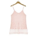 thumbnail image 3 of Chaleco Mujeres Casual Cami Hollow Out Crochet Beach Tank Top Cover Traje de baño Bikinis de playa Cgtredaw Rosa T L para Mujer, 3 of 8