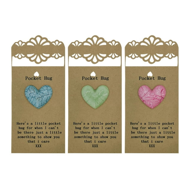 Abbracc Heart Pocket Hug Card Token Gift Thick Cardboard D D