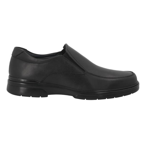 Mocasin Merano Hombre Vestir Escolar Ajuste Elastico Piel negro 26