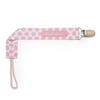 BooginHead Universal Pacifier Clip, Infant Toddler Boys and Girls, Delicate Dot Pink