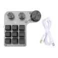 thumbnail image 1 of Mini Keypad 9 Keys 3 Knob RGB Multifunctional DIY Shortcut Programmable Mechanical Keyboard, 1 of 5