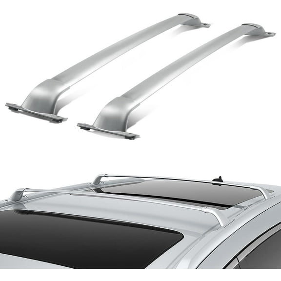 DNA Motoring PT-ZTL-8053 For 2013 to 2018 Infinti JX35 / QX60 Pair OE Style Aluminum Roof Rail Cross Bar Baggage Carrier 14 15 16 17
