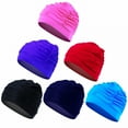 thumbnail image 6 of TELOLY Swimming Cap, Soft Drape Elastic Swimming Cap Hat for Women Men and Adult, 6 of 6