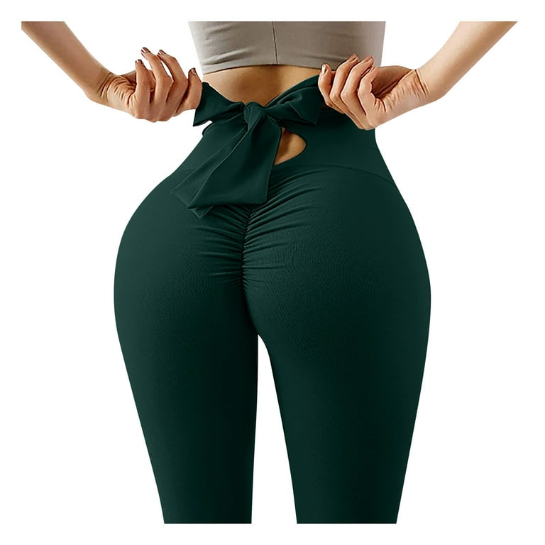 Outfmvch Yoga Pants Women Sweatpants Women Polyester Relaxed Drawstring Tie  Straight-Leg Lightweight Two Pockets Cropped Workout Yoga Pants For Women  Green M 