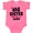 Hot Pink, variant on Inktastic Big Sister Again with Bow and Arrow Girls Baby Bodysuit