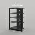 thumbnail image 4 of HOMCOM TV Stand with 4-Tier Storage Shelves and Steel Frame, Black, 4 of 9