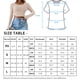 thumbnail image 3 of Tops de manga larga con cuello cuadrado para mujer, camiseta corta de punto sexy ajustada, varios tamaños, 3 of 6
