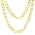 thumbnail image 5 of Nuragold 10k Real Yellow Gold Cuban Curb Link 7.5mm Chain Necklace (20"-30") Italian Jewelry for Men, 5 of 11