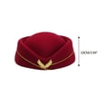 thumbnail image 3 of CUITING Chapeau d'Hôtesse Chapeau Béret Uniforme Formel pour Femmes Cosplay, 3 of 21