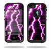 Skin Decal Wrap Compatible With Lifeproof iPhone 5s case Purple Lightning