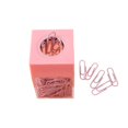 thumbnail image 1 of Dispensador de clips pequeño con tapa magnética, caja de almacenamiento de clips de papel cuadrados para la escuela, rosa, 1 of 5