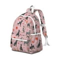 thumbnail image 2 of Schnauzer Dogs and Flowers Backpack for School,Cute School Bag,Schoolbag with Adjustable Shoulder Straps & Padded Back,13.4"x11"x4.7", 2 of 6