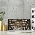 thumbnail image 3 of Wall Hanging Decor Trying To Make Proteins Shakes Wooden Sign, Rustic Home Decor Sign, Hanging Wooden Plaque Decor, Rustic Farmhouse Kitchen Wall Decor Sign 12" X 6", 3 of 6
