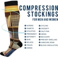 thumbnail image 4 of GZHJMY 1Pair Fashion Print Compression Socks for Women Men, Knee High Stockings for Athletic Sports,Running,Travel, 4 of 7