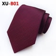 thumbnail image 1 of Corbata de hombre de tela teñida con hilo de poliéster, ropa de negocios, corbata a juego, 1 of 6