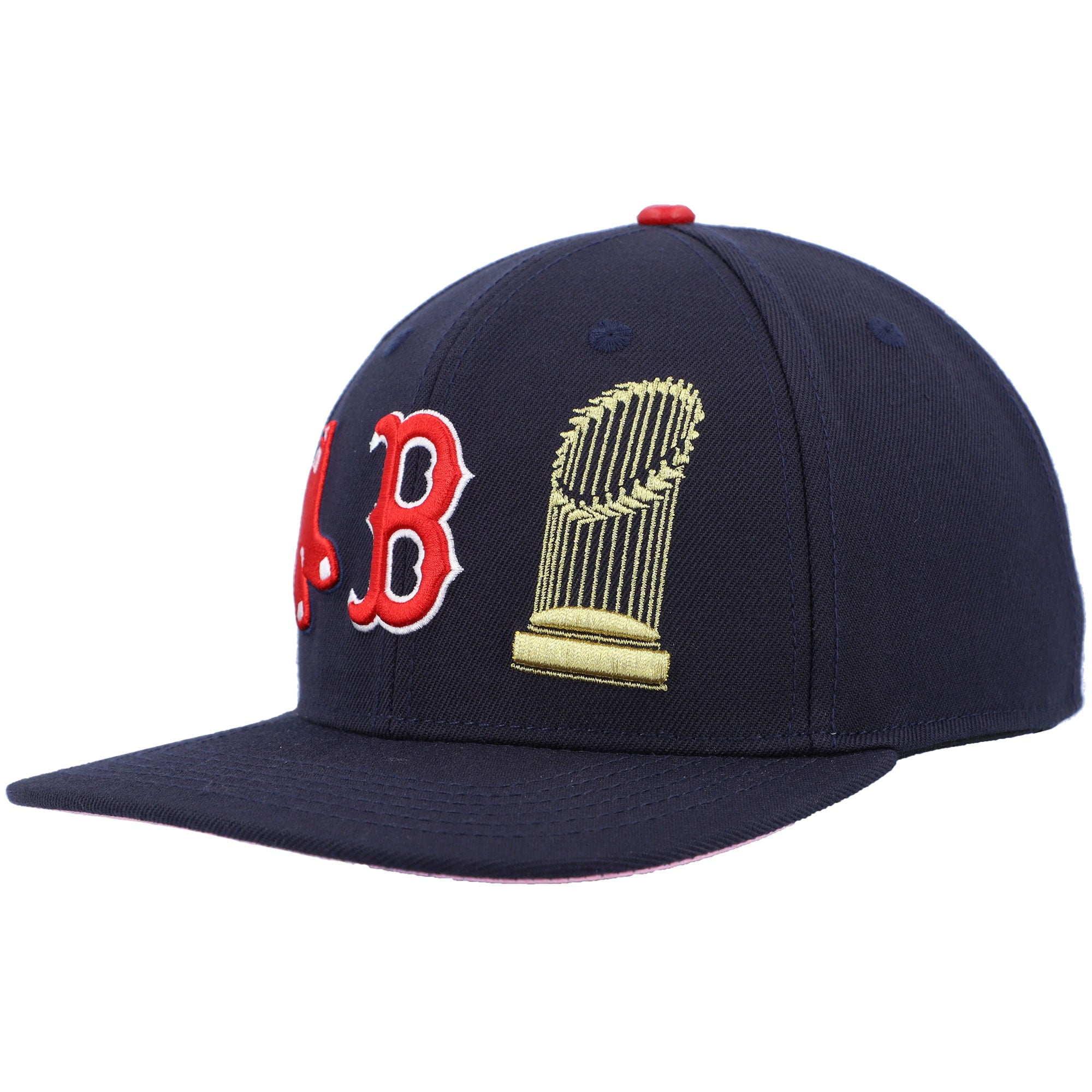 - Standard Boston Pro Snapback Undervisor Pink Men\'s Red Hat Double Sox OSFA Navy City
