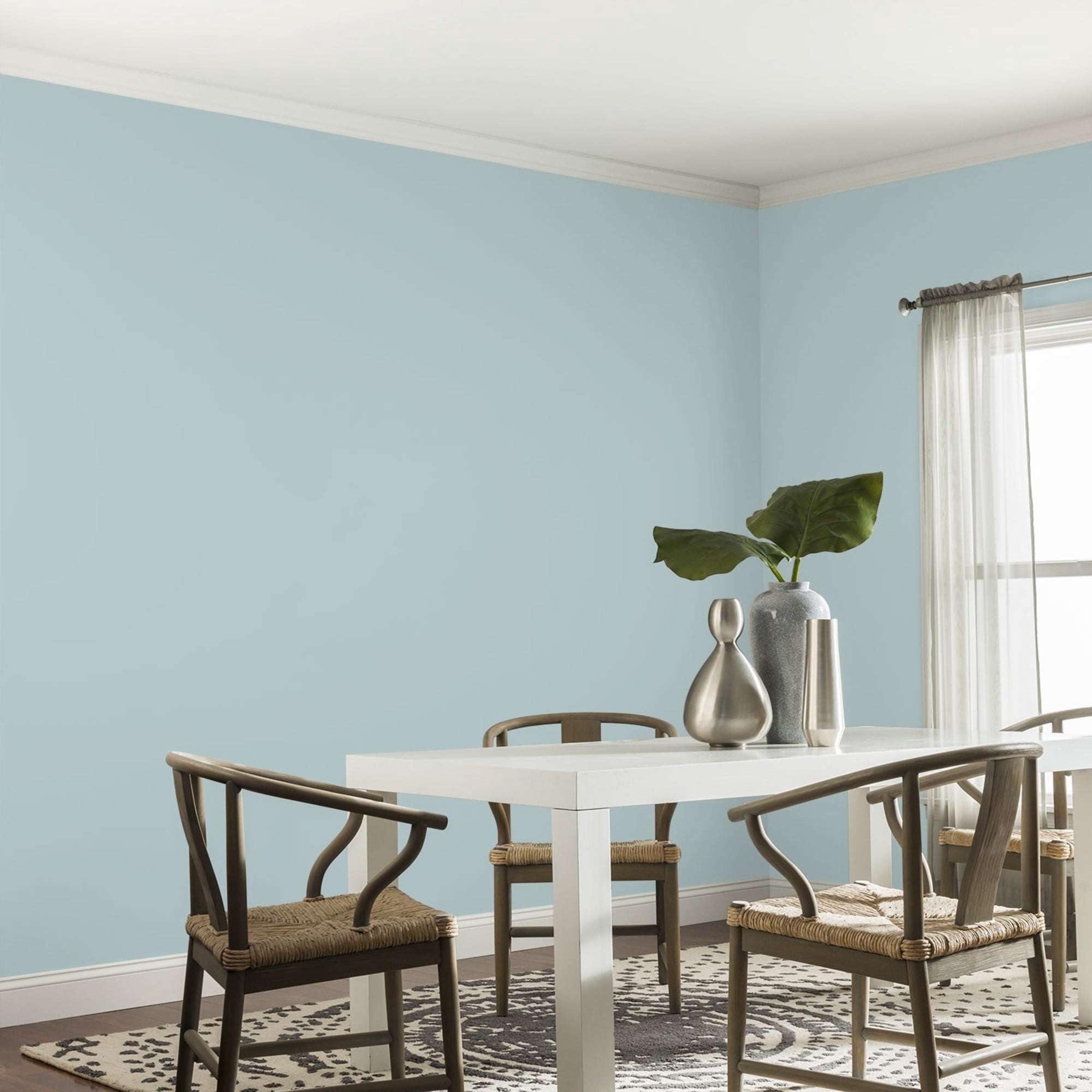 Glidden One Coat Misty Surf / Blue Eggshell Interior Paint with Primer, 1 Quart
