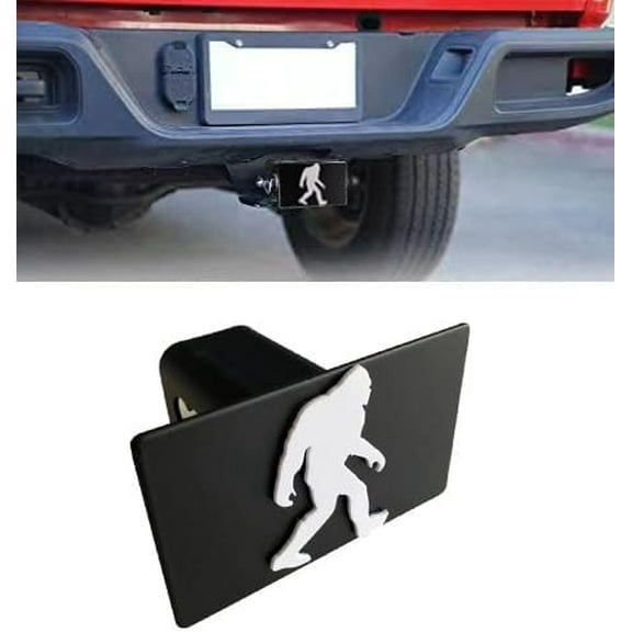 Custom 3D Metal Trailer Hitch Cover for 2'' Towing Rear Receiver Plug Cover Big Foot Sasquatch Emblem Cool Cars SUV Pickup Trucks Heavy Duty, TCG-550