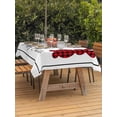 thumbnail image 2 of Outdoor Tablecloth with Umbrella Hole and Zipper, Easter Rectangle Table Cloth 60x84 Inch Waterproof Tablecloth, Simple Leopard Print Buffalo Plaid Rabbits Bunny Picnic Table Cover for Patio Camping, 2 of 7