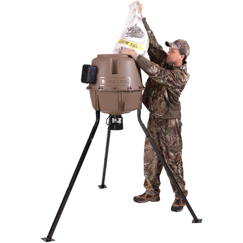 Moultrie 30Gallon EasyFill EasyLock Synthetic Tripod Deer Feeder