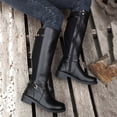 thumbnail image 3 of JUSLIO Winter Boots for Women,Mid Calf Boots Solid Color Zipper Fashion Casual Comfort Round Toe Womens Boots, 3 of 9