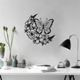 thumbnail image 4 of Uanit Metal Butterfly Wall Decor Lifelike Modern Floral Butterflies Wall Art Sculpture Hanging Decorations for Indoor or Outdoor, Yard Patio Fence Garden Decorations, 4 of 9