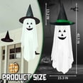 thumbnail image 3 of 2 Pack Halloween Hanging Decorations Outdoor, Hanging Spooky Ghost with Glowing Face in the Dark, Halloween Decorations Decor Outdoor Outside for Garden, Tree, Porch, Lawn, 3 of 7