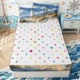 thumbnail image 4 of Erosebridal Vintage Beach Lighthouse Zipper Full Size Comforter Sets with Fitted Sheet and 2 Pillowcases for Girls Boys, Seagull Sand Ocean Zipper Bedding Set, Polkadot Reversible, 4-Piece, 4 of 7