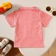 thumbnail image 4 of YAYUBA Toddler Boy Fall Shirts 3t Crewneck Letter Print Back To School Short Sleeve T Shirts Casual Vacation Tops Preppy Clothes for Children, 2-3 Years, Red, 4 of 5